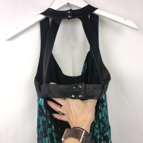 Nanette Lepore Metallic Floral Silk Maxi Dress Size 0 - Picture 6 of 14